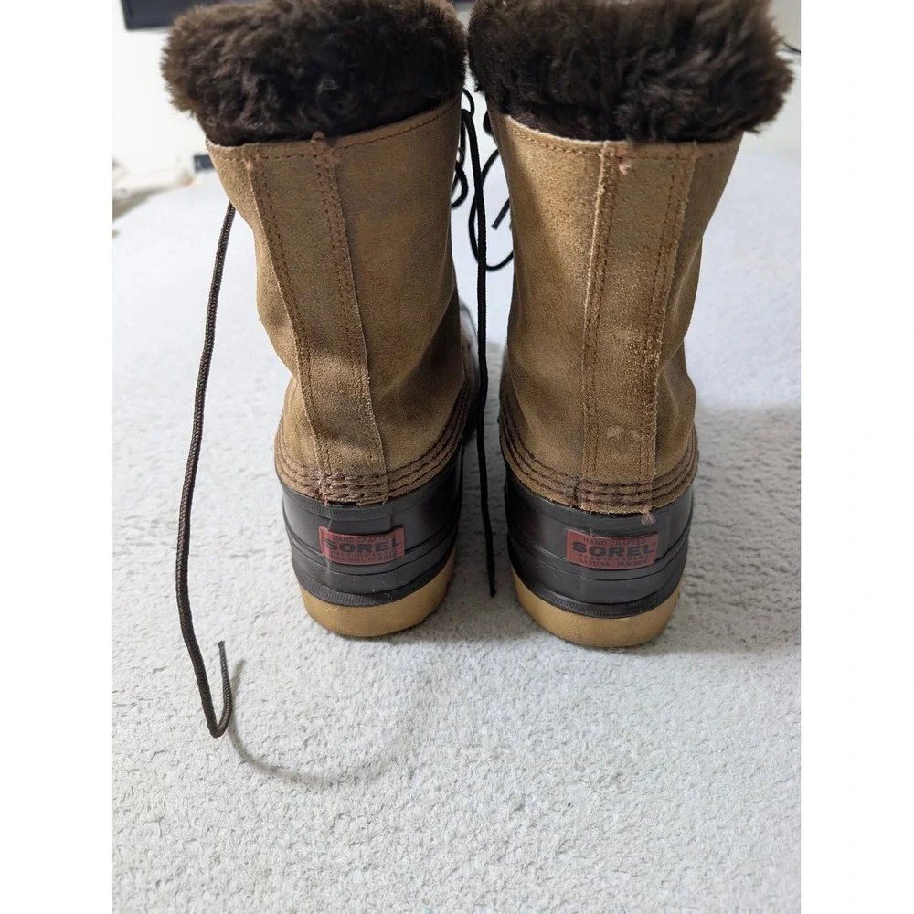 Sorel Crusader Boots Womens 10 Coffee Brown Vintage Waterproof Winter Snow W Box